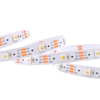 Ruban LED UL haute luminosité DC5V 4IN1 RGBW avec IC interne SK6812, pixels adressables individuellement et programmables, 30/60/144 LED/M