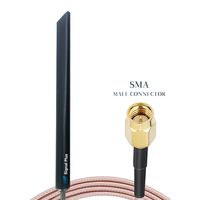 Antenne Dcuk en caoutchouc pour caméra de sécurité WiFi IP65 avec connecteur RG-178, câble trigonal 2,4 GHz 2dBi