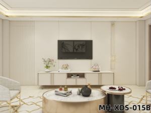 עיצוב סגנון מודרני חדש wpc מעוטר קיר לוח טלוויזיה רקע לוח קיר עבור סלון שיש גרגר טלוויזיה רקע - Product Image 5