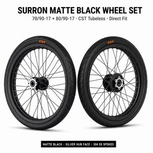 ชุดล้อซุปเปอร์โมโตประสิทธิภาพสูงขนาด <span class=keywords><strong>17</strong></span> นิ้ว สำหรับ Surron Light Bee X LBX <span class=keywords><strong>ขอบ</strong></span>ล้ออะลูมิเนียม CNC สีเงิน <span class=keywords><strong>1.60</strong></span> 2.15 ชุดอุปกรณ์เสริมสำหรับจักรยานไฟฟ้า - Product Image 5
