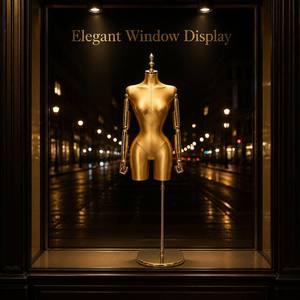 Maniquí Femenino <span class=keywords><strong>de</strong></span> Plástico Dorado, Modelo PU-2-SG, con Brazos Articulados, Torso para Exhibición <span class=keywords><strong>de</strong></span> Ropa en Tiendas - Product Image 5