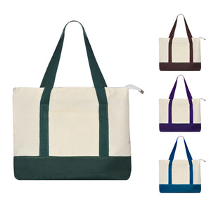 Túi tote vải canvas dày dặn, bền chắc có khóa kéo, in ấn tùy chỉnh, thân thiện với môi trường, chất liệu cotton, dung tích lớn, dùng để đựng sách, đồ dùng học tập, công việc. - Product Image 3