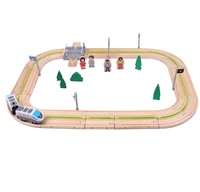 2024 nouveauté haute qualité 80 pièces en bois jeu éducatif bricolage Train voie ferrée trafic ensemble pour enfants enfants garçons filles