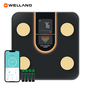 <span class=keywords><strong>Balanza</strong></span> de Cristal Electrónico Inteligente para Calorías, <span class=keywords><strong>Balanza</strong></span> de 180kg, Digital para Baño, Análisis Personal, Escala de Grasa Corporal - Product Image 1