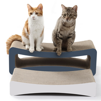 Griffoir pour chat en carton durable en forme de coussin concave, protecteur de meubles, lit-lounge réversible pour plusieurs chats