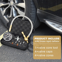 Dégonfleur de pneus rapide 4x4 4WD, manomètre numérique/à cadran, outil de valve, ajustement universel, certifié CE/RoHS/FCC, plage de 0 à 70 psi, 1 an