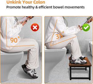 เก้าอี้ห้องน้ำผู้ใหญ่อุจจาระอึสำหรับนั่งยองการออกแบบตามหลักสรีรศาสตร์สำหรับปรับปรุงท่าทางไม่ลื่นและทำความสะอาดง่าย - Product Image 4