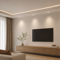 Plafonnier LED intelligent dimmable 18W, encastré ou à montage en surface, rond ou carré, pour intérieur domestique