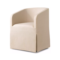 Chaises de salle à manger design haut de gamme avec structure en bois massif, chaise latérale à jupe pour hôtel et maison, chaise de salle à manger intérieure confortable