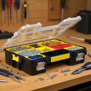 Caja de herramientas Organizer Pro Fatmax con bisagras metálicas y compartimentos para ferretería y sujetadores - Product Image 3