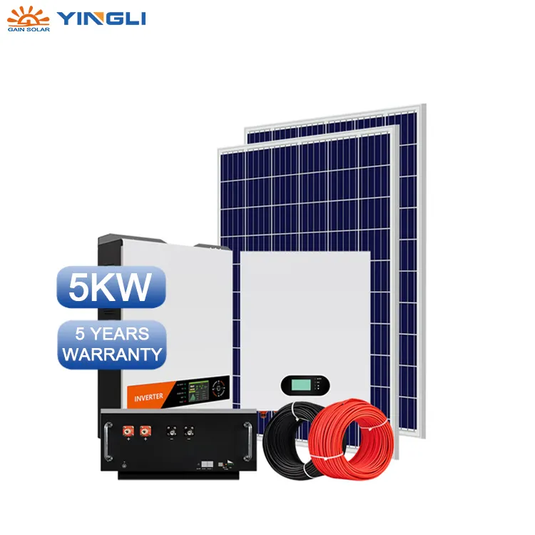 3 Off Grid Solar Power System 3 3kva Hybrid Lengkap Solar Ac System, 3000W 4000W 5000W 8 Ongrid Sistem Energi Surya