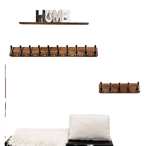 Gỗ Áo Giá móc trang trại áo móc treo tường dài gắn mộc mạc giá áo lớn - Product Image 4