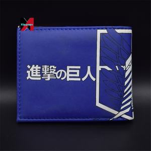 Attack on Titan Shingeki No Kyojin Cartoon Men PU Cartera corta de cuero con tarjetero Monedero - Product Image 2