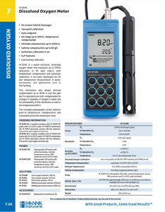 Analyseur d'oxygène dissous portable HANNA - HI9146-10m (32,8') - Product Image 4