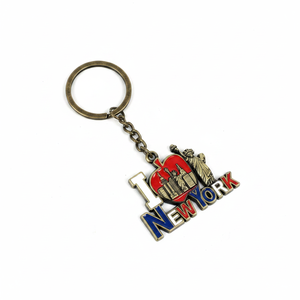 Portachiavi New York A1291 Personalizzato in Metallo Stile Vintage Cartoon a Forma di Cuore in Lega di Zinco Smaltato - Product Image 2