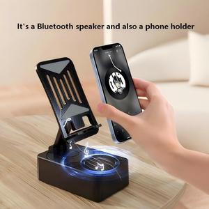 Haut-parleur portable multifonction 3-en-1 flexible, support de téléphone de bureau télescopique rotatif à 360 degrés et batterie externe pour les moments de détente - Product Image 4
