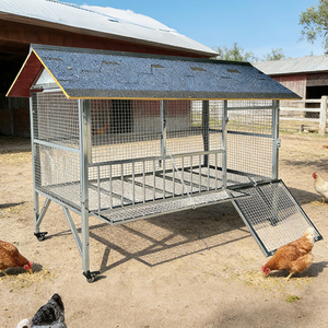 Cage d'élevage de poussins en acier inoxydable, style maison classique, maille fine respirante pour éviter les évasions - Product Image 1