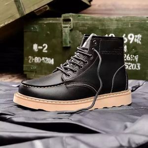 Men's Autumn Winter Genuine Leather <b>Boot</b> Tooling <b>Boot</b> High-top Leather Outdoor <b>Boots</b> - Product Image 3