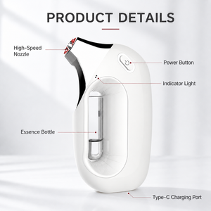 High Pressure Oxygen Injector Skin Rejuvenation Hydrating Oxygen Jet Facial Sprayer with <b>Red</b> Blue Light for Home and Salon Use - Product Image 5