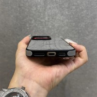 Étui de téléphone portable en cuir artificiel grain de bois étoile personnalisé housse de protection anti-chute tout compris avec bouton en métal