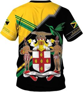Summer Jamaica Flag Lion 3d Printed Men's <strong>Top</strong> T-shirt Jamaica Flag Graphic T Shirt for Men <strong>Jamaican</strong> National - Product Image 4
