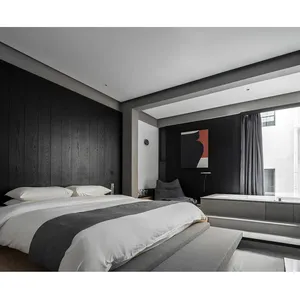 Ensemble de meubles de chambre d'hôtel modernes et contemporains en bois, écologiques, de luxe, tailles personnalisées, prêts pour appartements et espaces commerciaux - Product Image 2