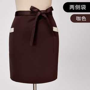 Demi-tablier avec poches latérales en polyester orange, taille unique, pour uniformes de restaurant et de bar, imperméable et résistant à l'huile - Product Image 4