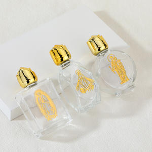 Bouteilles d'eau bénite en verre ton or chrétien catholique jésus conteneur cadeau spirituel religieux église décor bouteille d'eau bénite - Product Image 1
