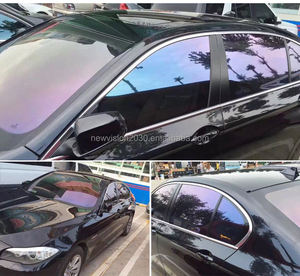 Film de teinte caméléon rouge violet 7099 coucher de soleil ciel brûlant pour fenêtre de voiture rose 70% Nano céramique couleur solaire rouge bleu caméléon teinte - Product Image 4