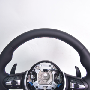 Volante Deportivo Modificado para <span class=keywords><strong>BMW</strong></span> Serie 3, 5, 7, <span class=keywords><strong>X1</strong></span>, X5, X6, X3, M3, M6, E70, E90, con Cubierta de Cuero Genuino y Detalles de Fibra de Carbono - Product Image 3