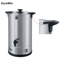 Distributeur de café en acier inoxydable, distributeur à usage domestique, 10 l, 8l, eau à café, commercial, vente