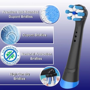 <span class=keywords><strong>Testine</strong></span> di Ricambio YBK per <span class=keywords><strong>Spazzolino</strong></span> Elettrico, Design Brevettato USA/UE, Setole Angolate Intrecciate per Rimozione Profonda della Placca, Confezione da 24 - Product Image 5