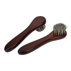 Yinste Horse Hair Shoe <b>Brush</b> Solid Wood For <b>Smooth</b> Leather Polishing Cleaning - Product Image 5