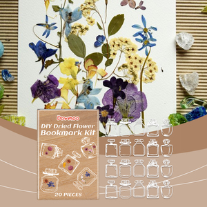 Dowmoo fatto a mano fai da te e secco fiore segnalibro Kit di vetro trasparente decorazione della bottiglia fatta a mano a secco di fiori adesivi per tende di fiori pressatura - Product Image 2