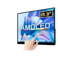 Écran portable tactile 13,3 pouces 1080p IPS LED rétroéclairé pour PC/ordinateur portable/téléphone, moniteur externe 60Hz USB/écran secondaire