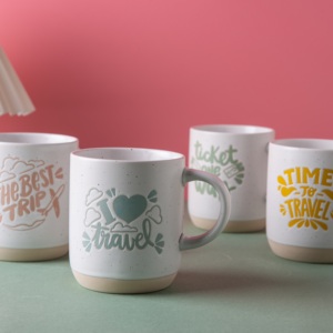 Set di Tazze da Viaggio 'Time to Travel' in Ceramica, Regalo per Amanti dell'Avventura - Product Image 3