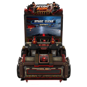 Machine d'arcade de tir commerciale à deux joueurs avec balançoire de véhicule et retour de force par vibration du siège, jeu personnalisé Lykb Immersion Real - Product Image 2