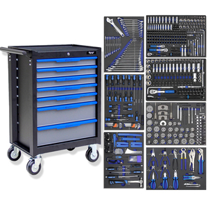 Ensemble d'outils de réparation automobile de 485 pièces pour petits véhicules, chariot à outils à 7 tiroirs, atelier d'entretien automobile multifonctionnel - Product Image 2