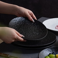 Assiette de service en mélamine pour restaurant, écologique, résistante au lave-vaisselle, non toxique, design minimaliste, plaque de service commerciale