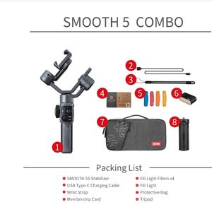 ZHIYUN Smooth Combo Teléfono Handheld Gimbal Estabilizador 3 - Axis Phone Gimbal ZHIYUN Smooth 5S para iPhone Samsung Huawei <span class=keywords><strong>Xiaomi</strong></span> - Product Image 6