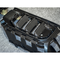 Prises d'air avant style Mech Rowen pour Mercedes W465 G63, kit carrosserie en fibre de carbone noire, pièces de pare-chocs avant
