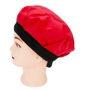 Bonnet chauffant pour masque capillaire, non électrique, pour usage domestique, soin des cheveux, coloration, coiffage, bonnet vapeur, noir, rose, rouge vif - Product Image 3