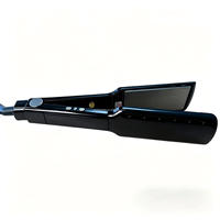 Professional 2-in-1 Ceramic Hair Straightener and Rollers Negative Ion Fast Heating Flat Iron for Household or Hotel Use