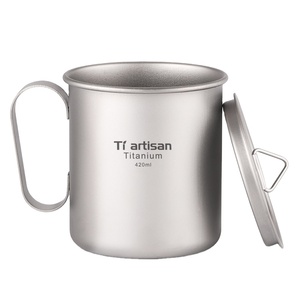Échantillon Gratuit : Tasses de Voyage CE pour Boissons Chaudes, Mug d'Extérieur pour Camping avec Poignée Fixe, Vaisselle de 420 ml (14,3 oz) pour le Camping - Product Image 1