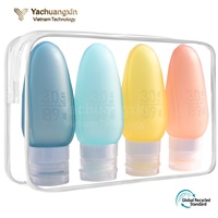 Bouteilles de voyage en silicone, gel souple, bouteilles de voyage pour l'extérieur, rangement portable, shampoing, gel douche, 89 ml