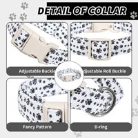Accessoires de mariage pour chien imprimé patte mignonne Collas boucle légère à dégagement rapide réglable pour petit chien moyen