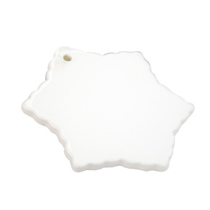 <strong>Wholesale</strong> High Quality Round Shape 3 Inch Christmas Tree Decoration Hanging Sublimation <strong>Blank</strong> White <strong>Ceramic</strong> <strong>Ornaments</strong> Plates - Product Image 2
