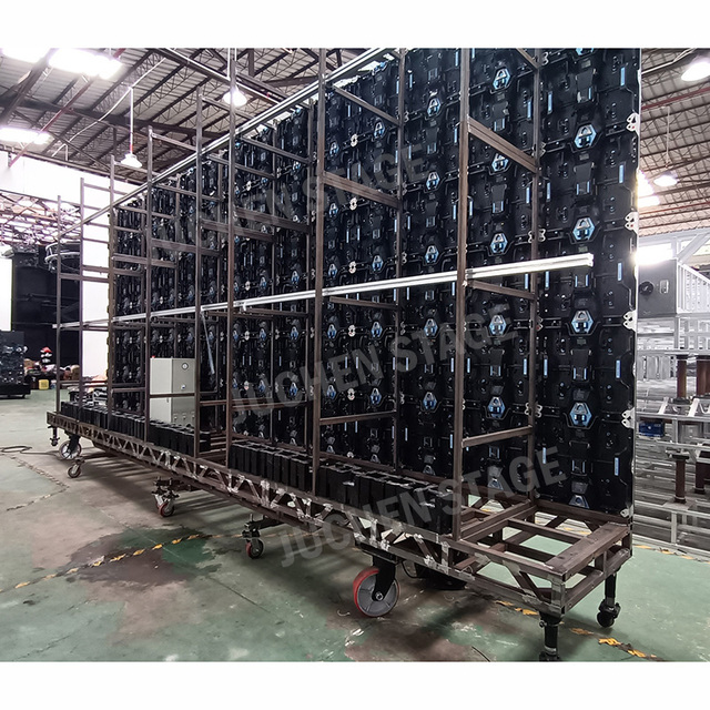 Concert Event Stand Stage Screen Video Indoor Outdoor Stage Led Screen Sliding Trolley Truss Display