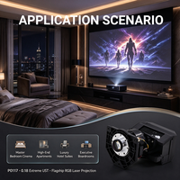Objectif de projection HD à mise au point fixe, lentille en verre optique compacte pour mini projecteur portable de poche