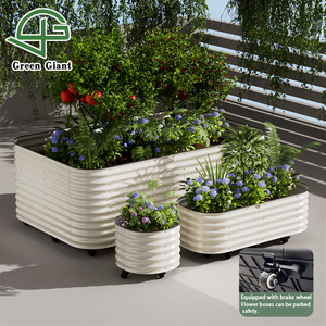 Jardinière surélevée pour balcon extérieur, toit, plantation de fleurs et de légumes, bac à fleurs, bac à plantes <span class=keywords><strong>en</strong></span> métal mobile - Product Image 1